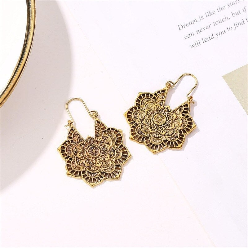 Sanya – Boucles d'oreilles Mandala du Lotus