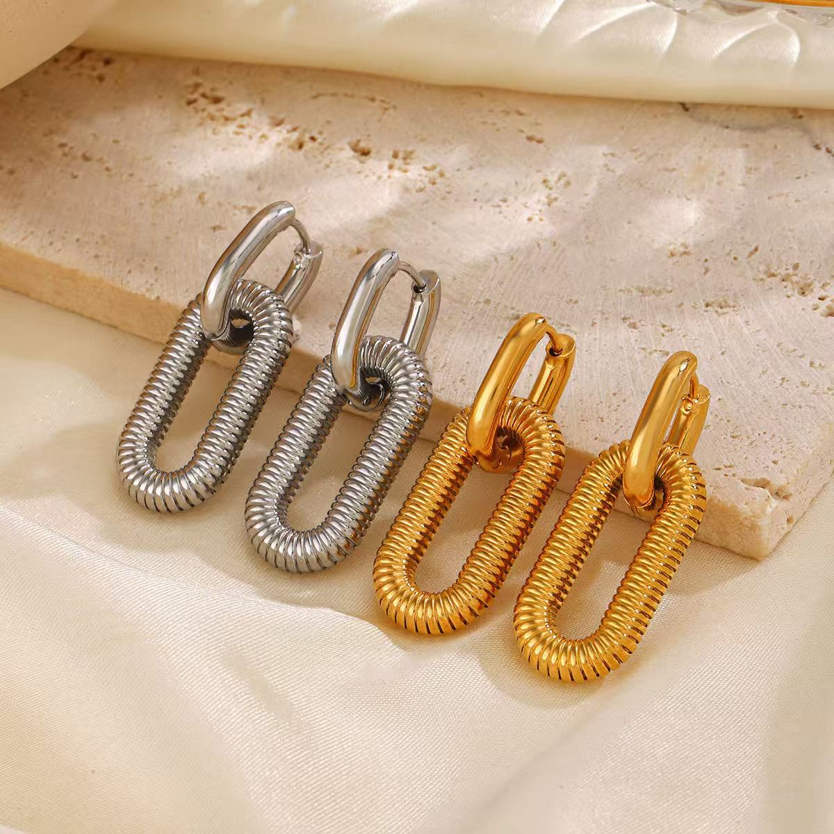 Nina – Boucles d'oreilles doubles ovales élégantes