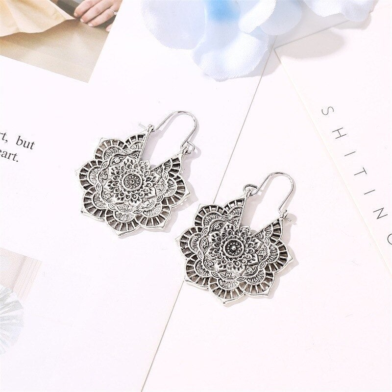 Sanya – Boucles d'oreilles Mandala du Lotus