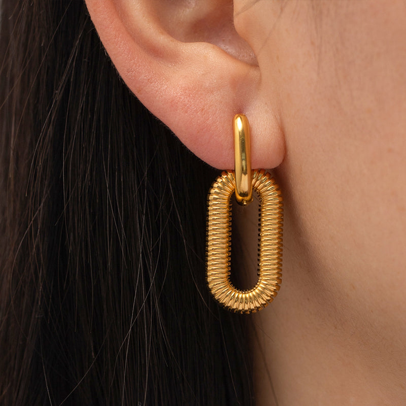 Nina – Boucles d'oreilles doubles ovales élégantes
