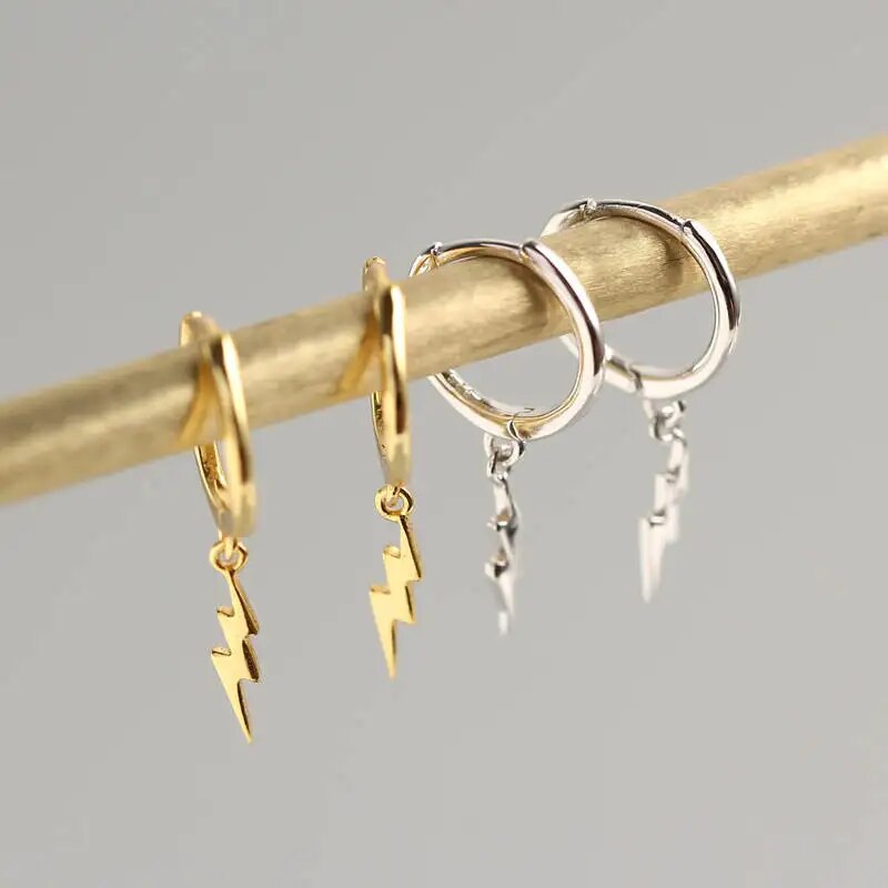 Boucles d'oreilles Lightning Hoop - Boucles d'oreilles Éclair