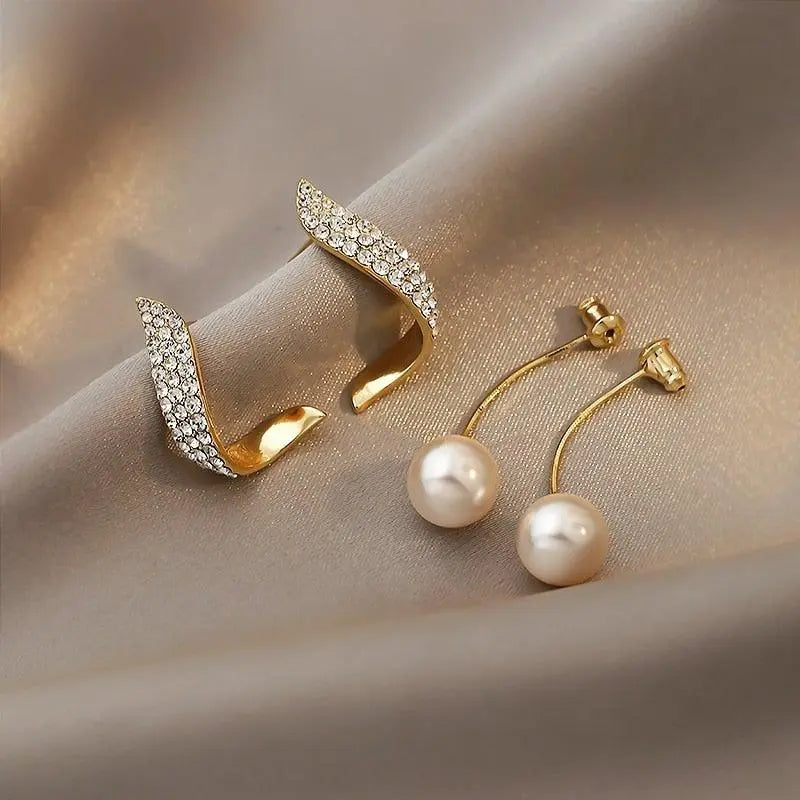 Lumine – Boucles d'oreilles charmantes avec perles et doré luxueux