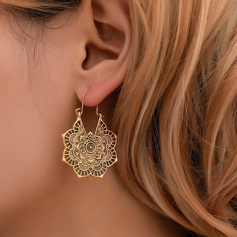 Sanya – Boucles d'oreilles Mandala du Lotus
