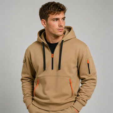 Norton - Sweat à capuche moderne avec zip pour hommes