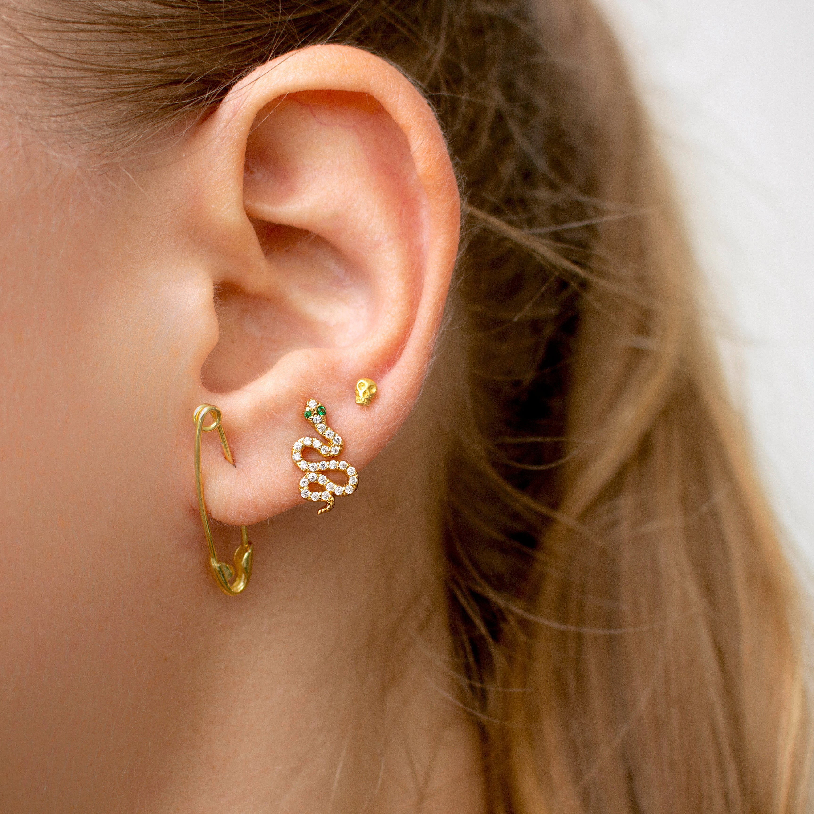 Reem - petites boucles d'oreilles en forme de crâne