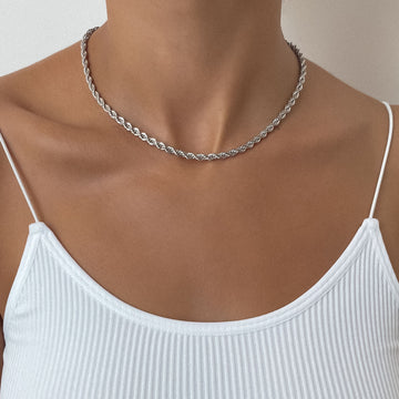 Nalia – Collier en Argent de Corde