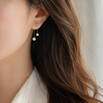 Alice – Boucles d'oreilles pendantes en perle romantique