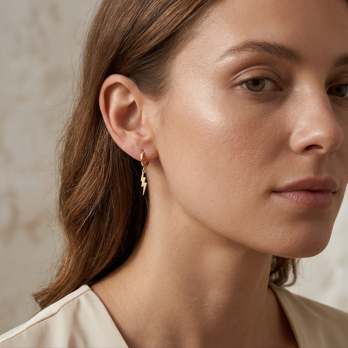Boucles d'oreilles Lightning Hoop - Boucles d'oreilles Éclair
