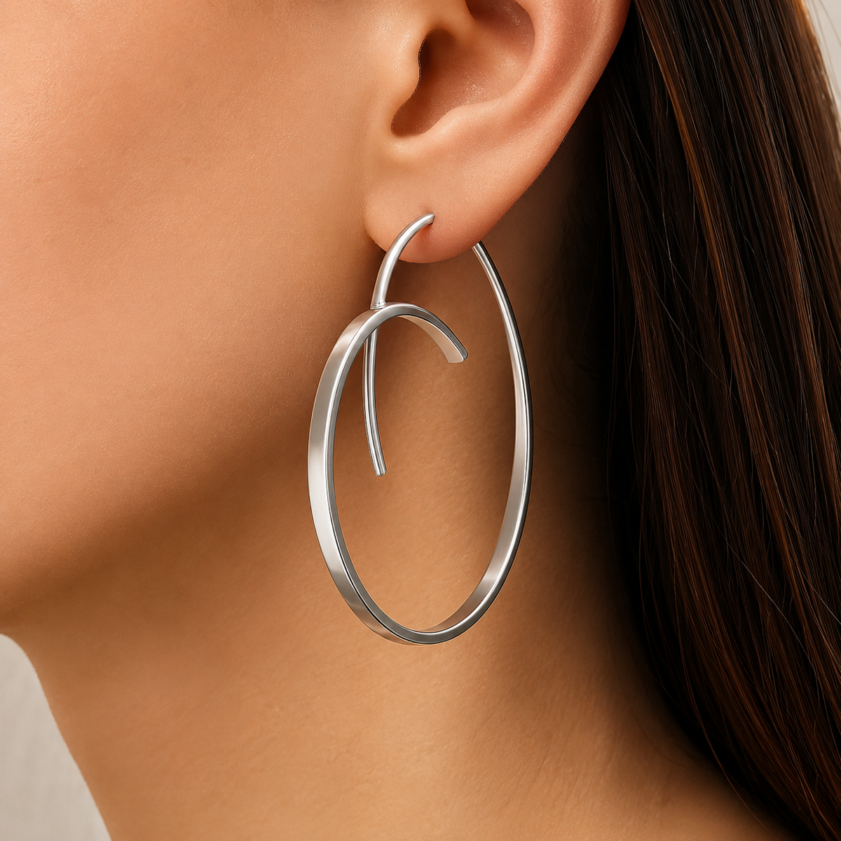 Becca – Boucles d'oreilles en forme de spirale élégante