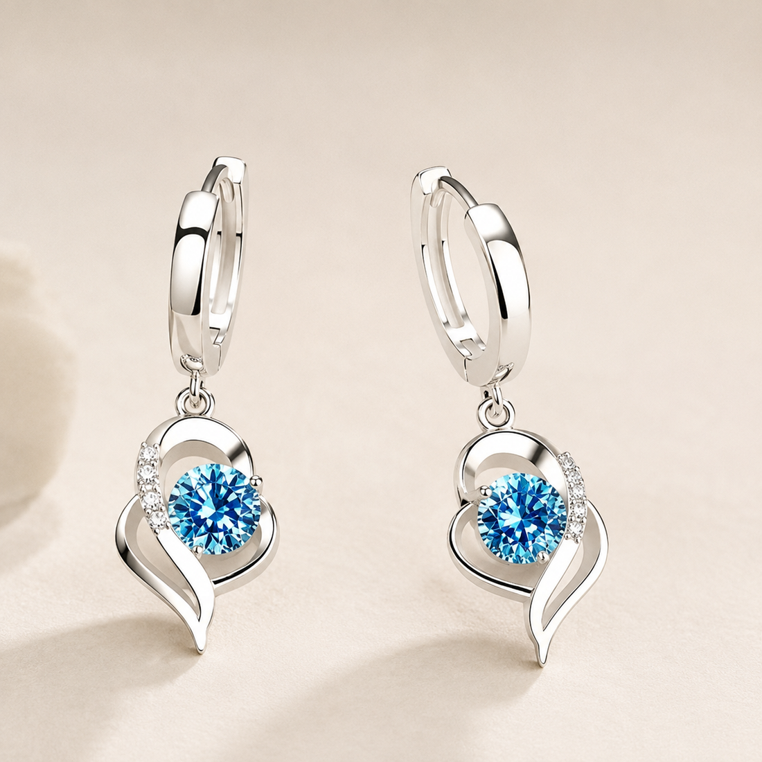 Noelle – Boucles d'Oreilles de fleurs en argent sterling 925 et zircon
