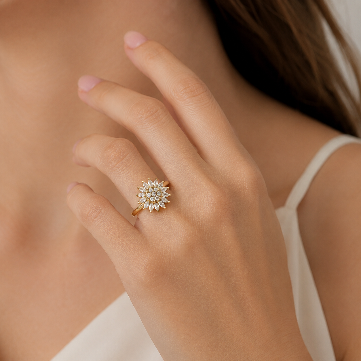Solaya – Bague de tournesol anti-stress