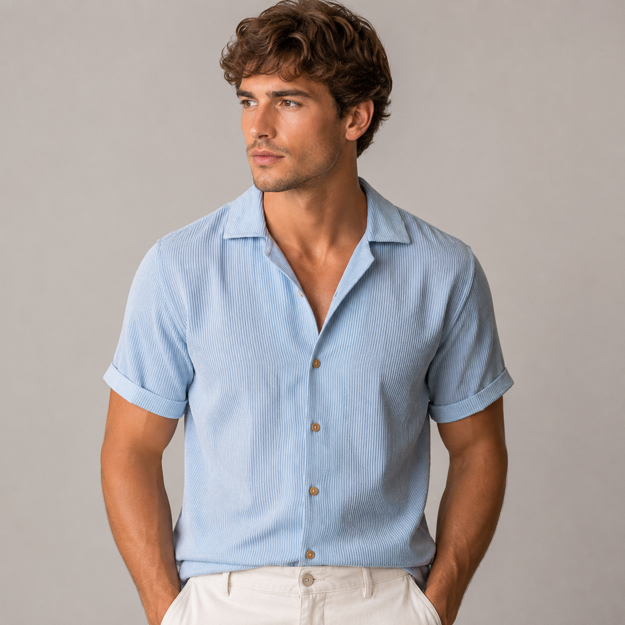 Kierce - Chemise décontractée à motif pour hommes