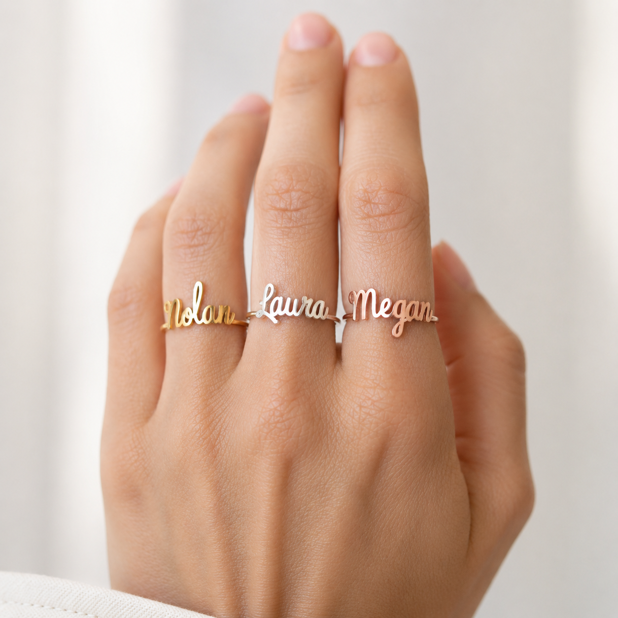 Bague de nom personnalisée - Bague personnalisée