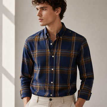 Aldrine - Chemise homme manches longues style casual