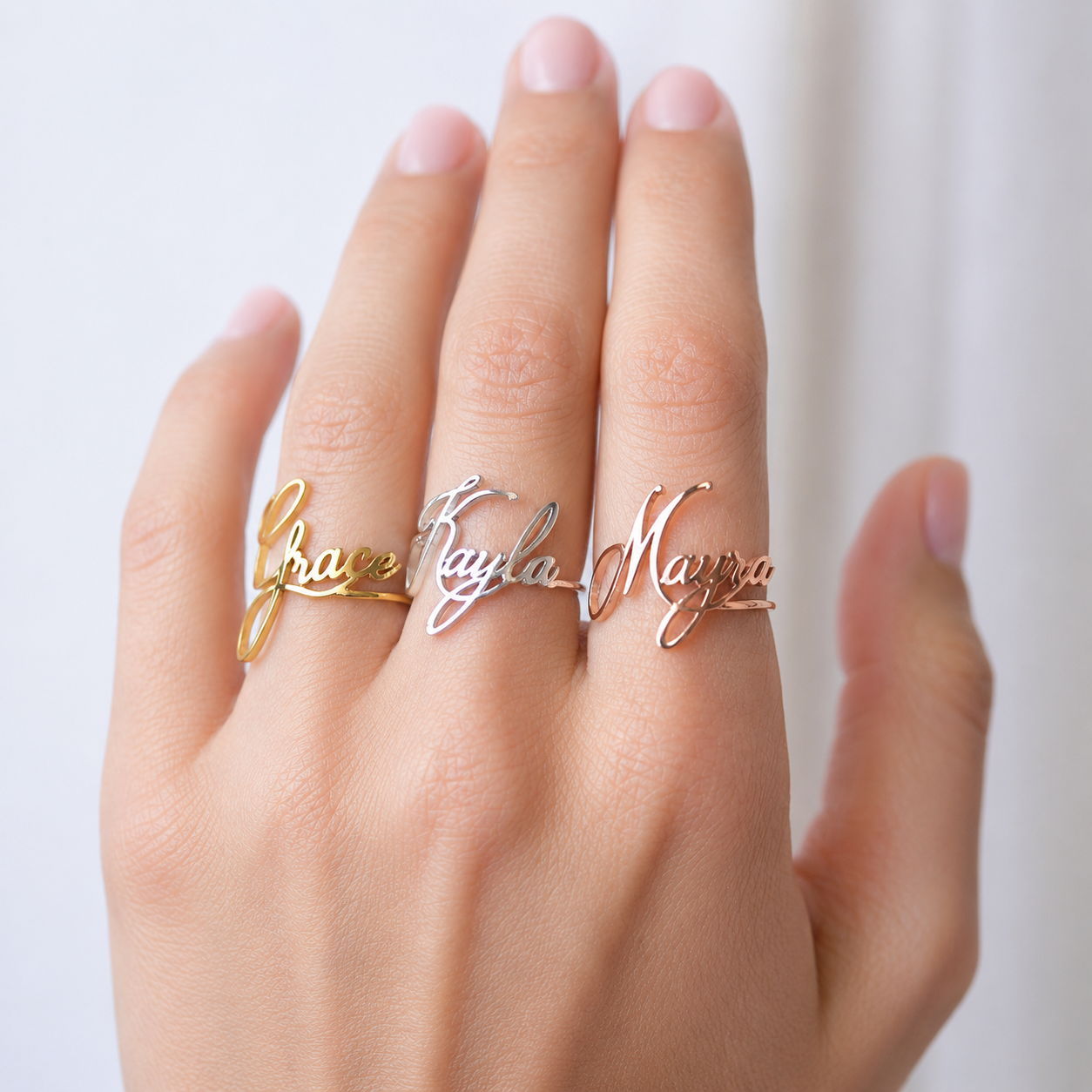 Bague de nom personnalisée - Bague personnalisée