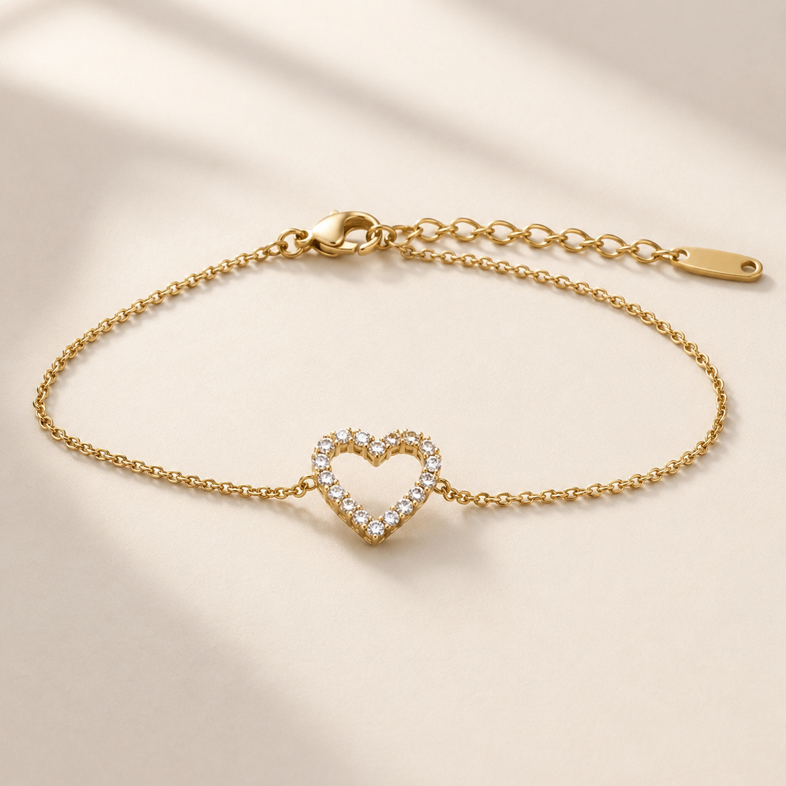 Bracelet en cœur ouvert en or