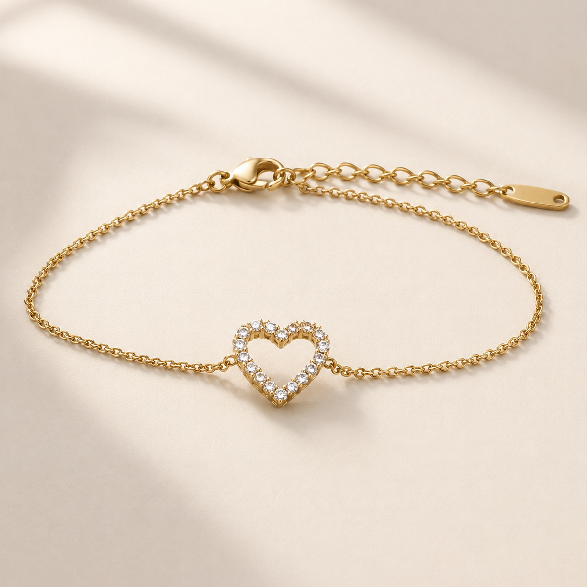 Bracelet en cœur ouvert en or