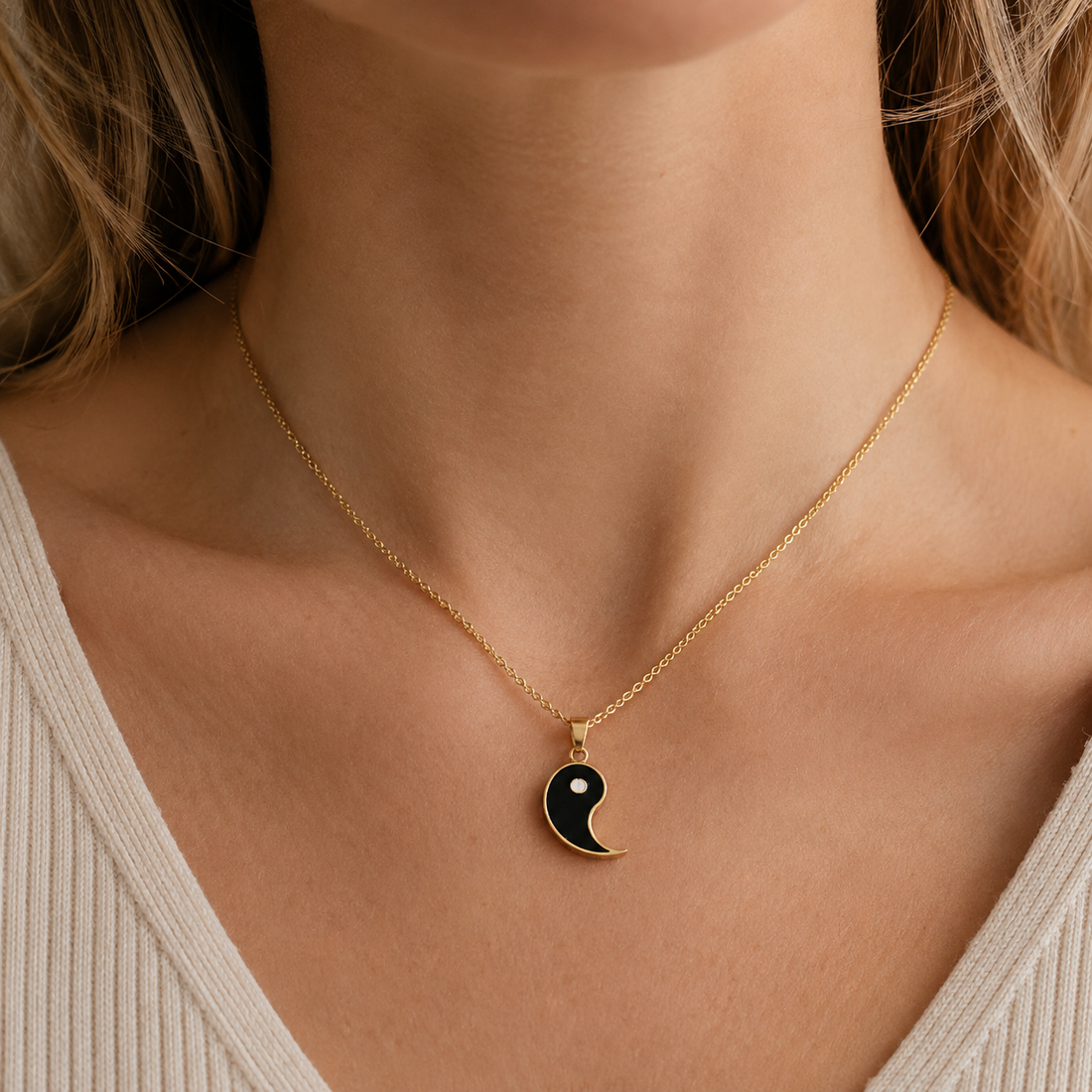 Tao – Collier Yin Yang séparables pour couples ou amis