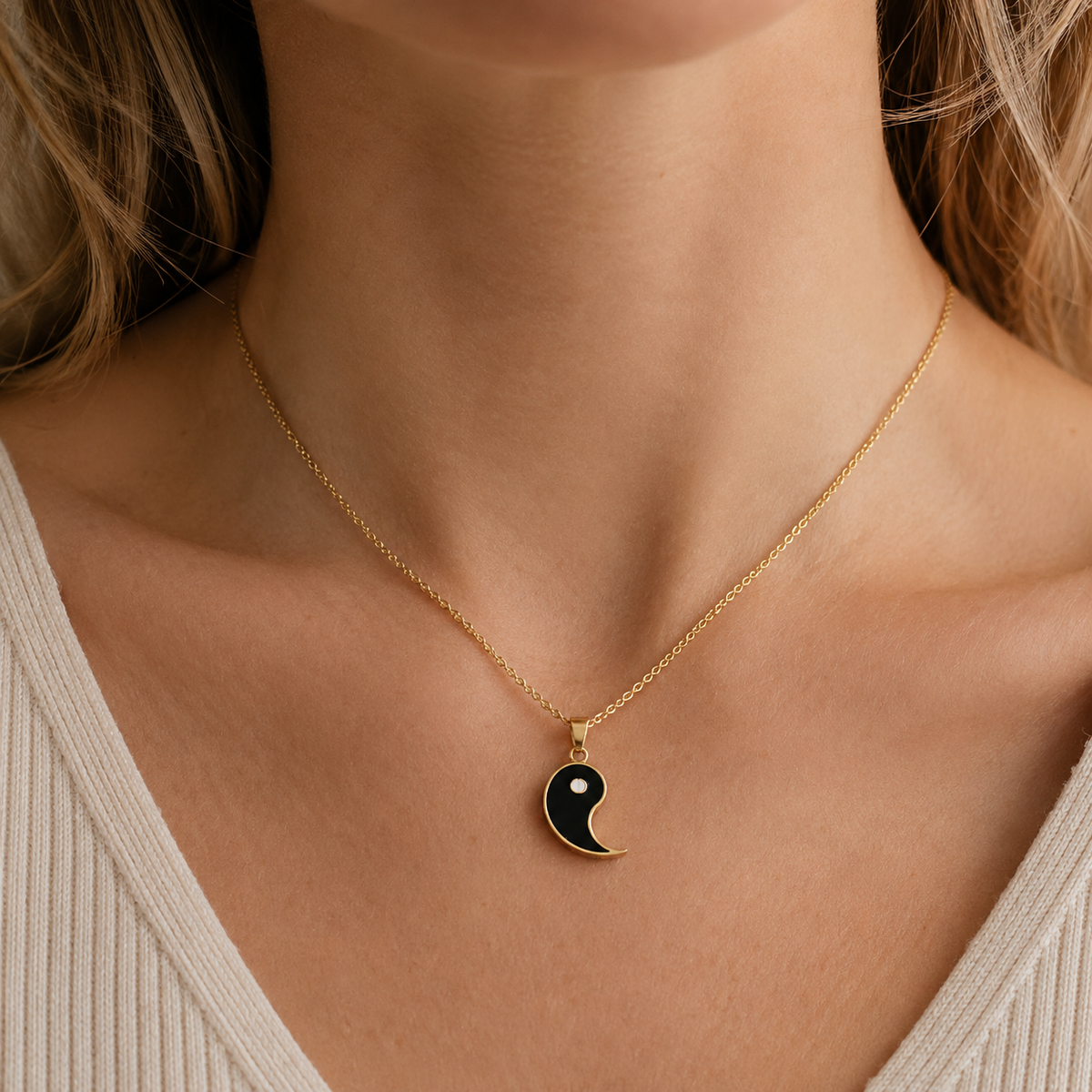 Tao – Collier Yin Yang séparables pour couples ou amis