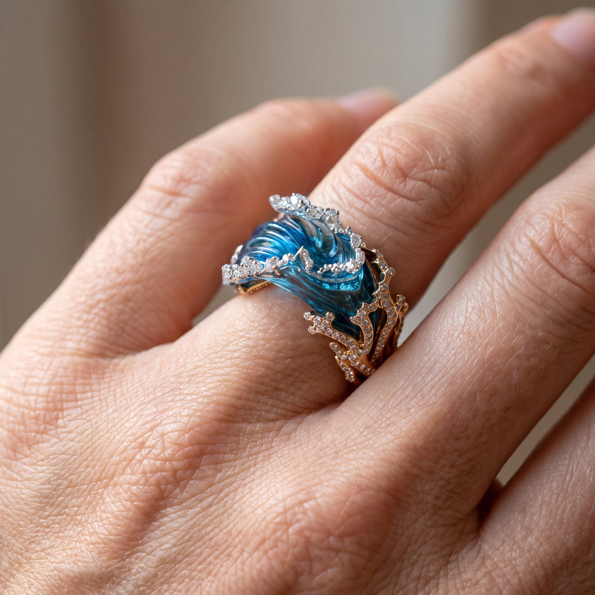 Mireya – Bague avec le murmure éternel de la mer