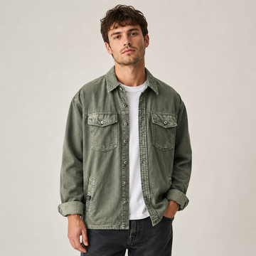 Luis - Chemise en Velours Côtelé Homme - Décontractée et Confortable