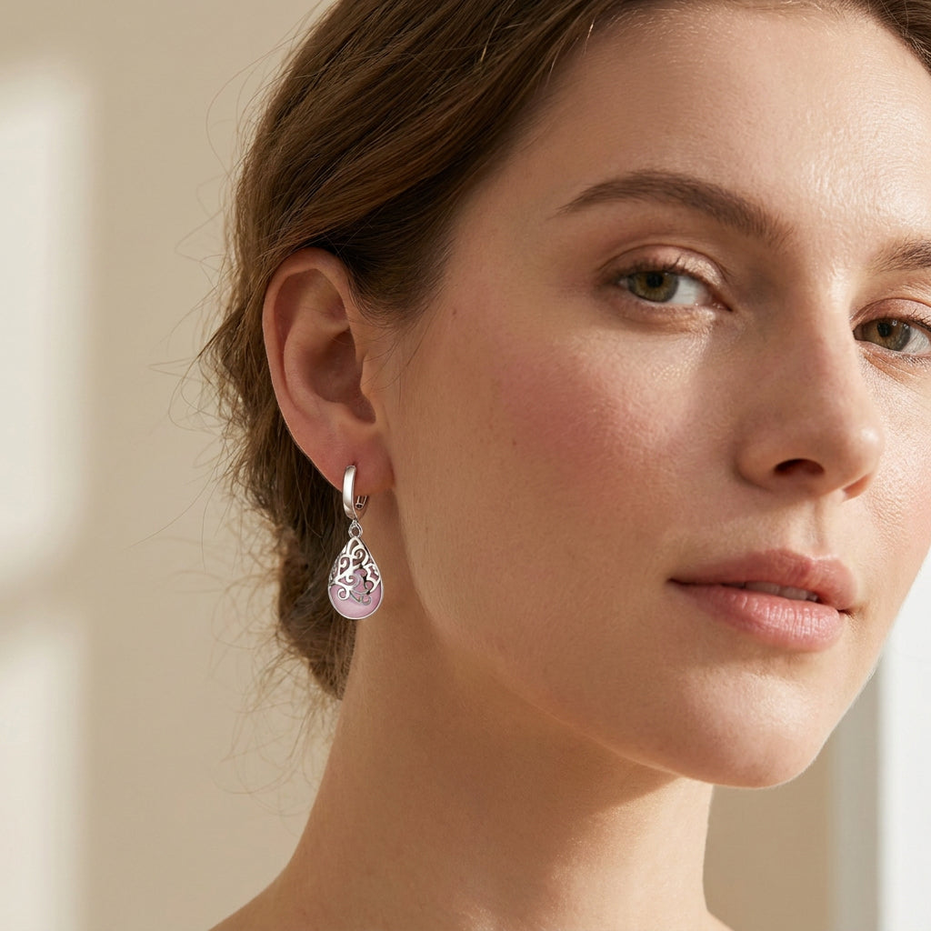 Selene – Boucles d'oreilles arbre de la vie en argent sterling 925