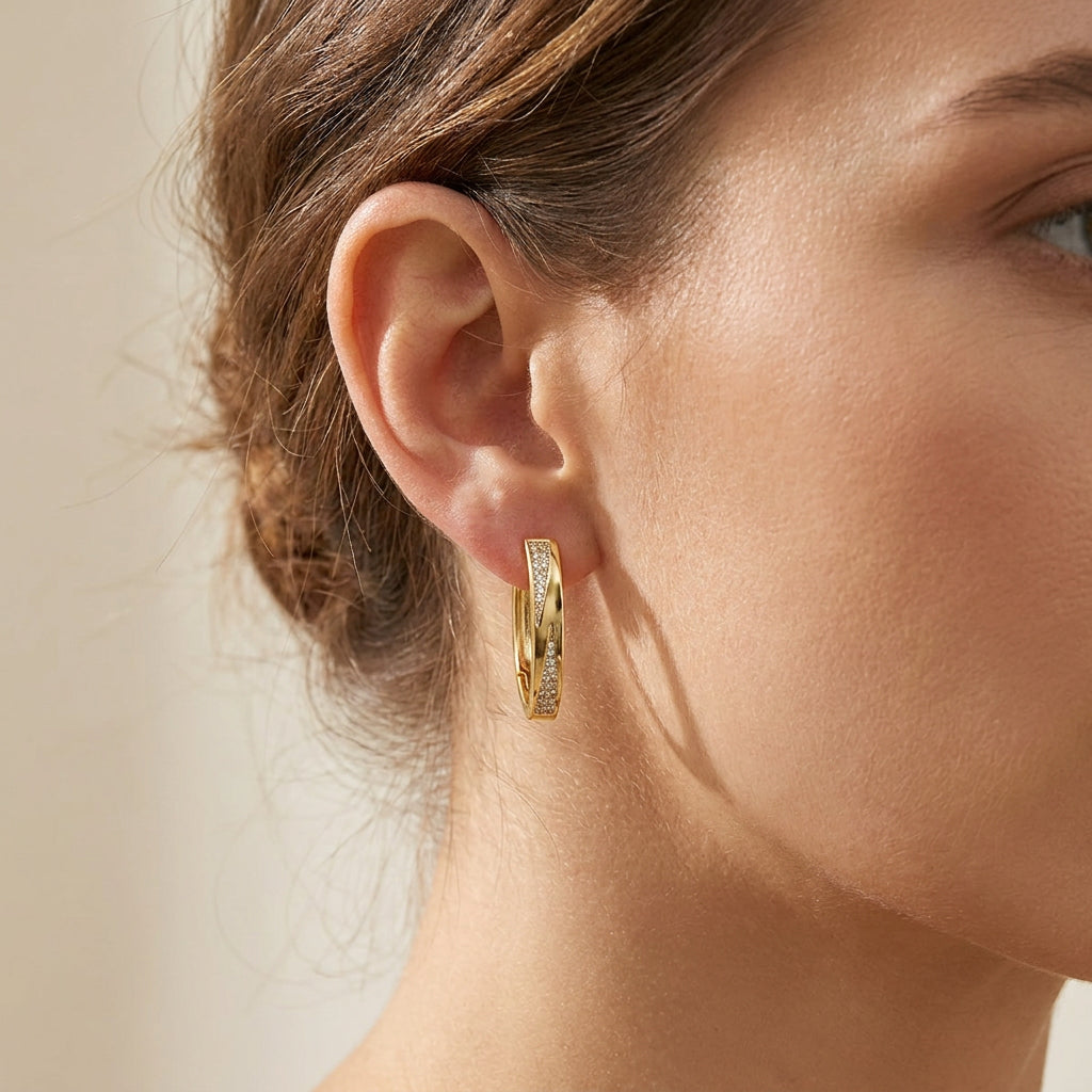 Sophie – Boucles d'oreilles en or et pierres précieuses