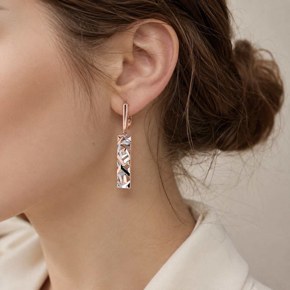 Cess – Boucles d'oreilles pendantes géométriques