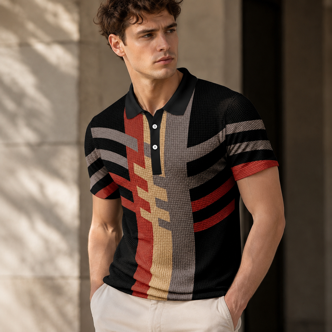Ronny - Polo élégant avec boutons pour hommes