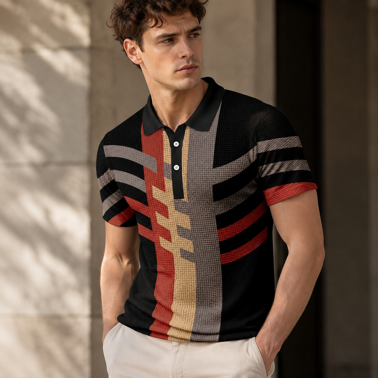 Ronny - Polo élégant avec boutons pour hommes