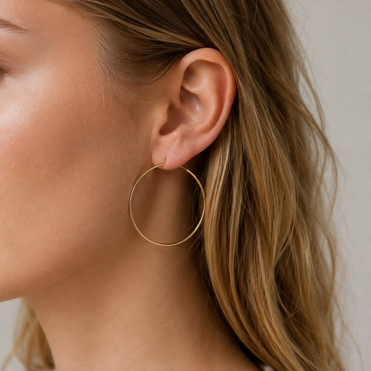 Scarlett - grandes boucles d'oreilles fines
