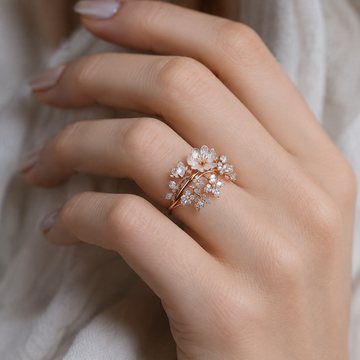 Viviane – Bague fleur cristal brillant