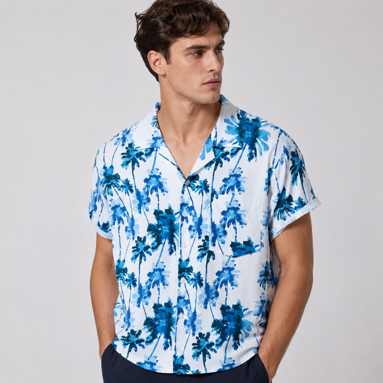 Ronan - Chemise élégante à imprimé hawaïen pour hommes