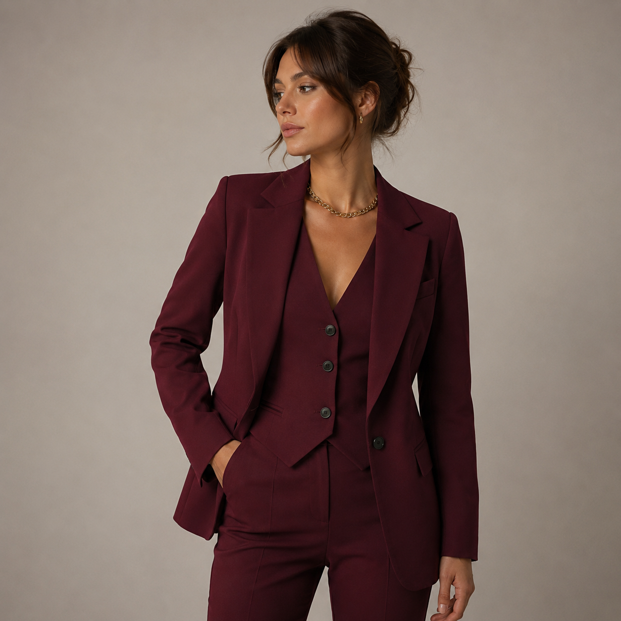 Devina - Ensemble trois pièces ajusté pour femme