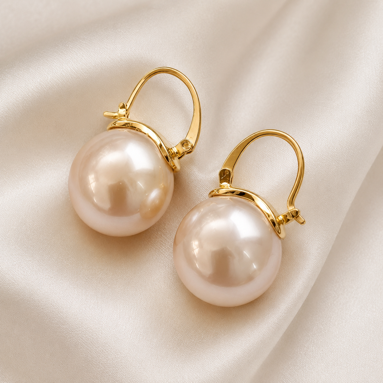 Ariane – Boucles d'oreilles Sublimes en Or et Perle