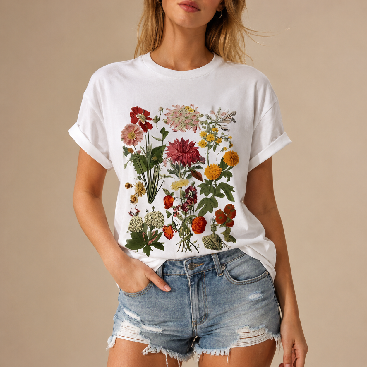 Annalise - T-shirt stylé à motif floral pour femmes