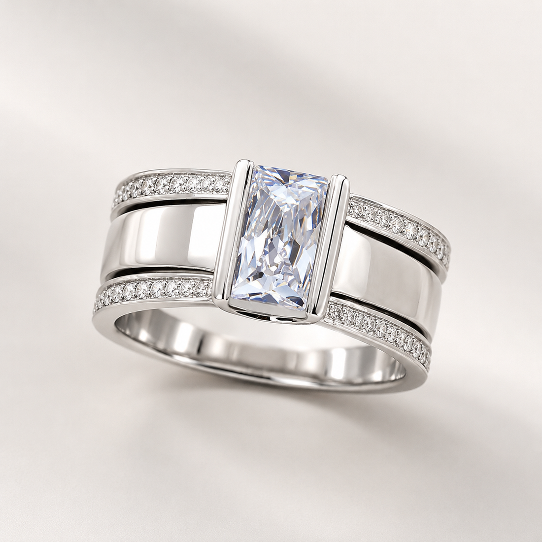 Clemence – Bague vintage avec détail incrusté