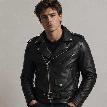 Brandon - Veste de motard avec multiples poches pour hommes