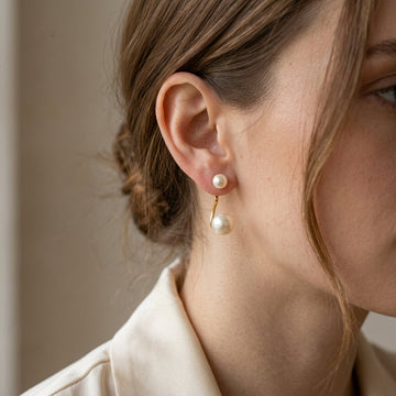 Mav – Boucles d'oreilles en perles doubles élégantes