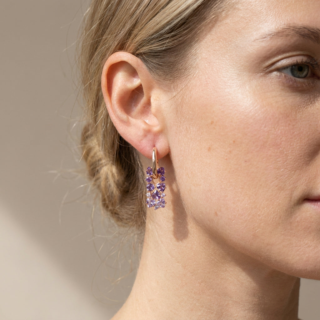 Joshi – Boucles d'oreilles élégantes violettes