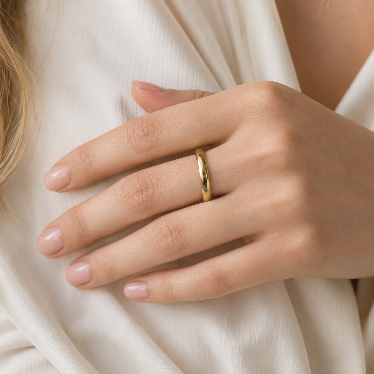 Eloane – Bague en acier inoxydable doré
