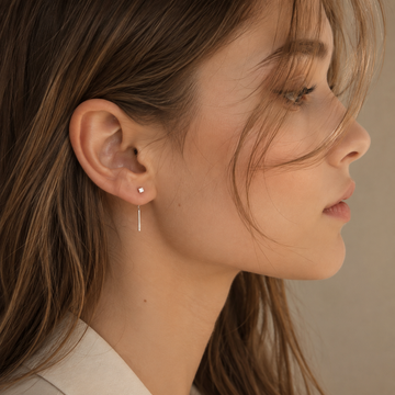 Kaelen – Boucles d'oreilles en cube et élégantes franges