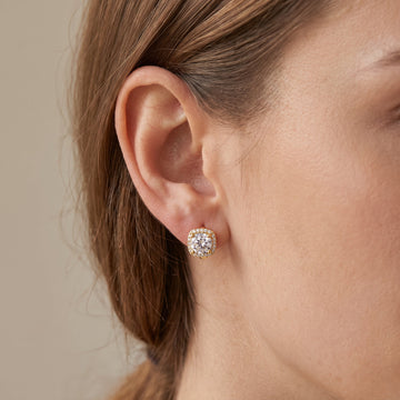 Nadine – Boucles d'oreilles carrées en or 18K