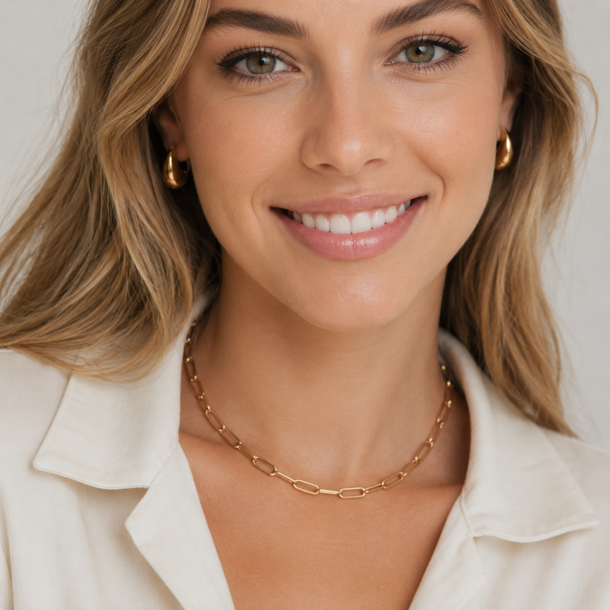 Mara – Collier clip doré