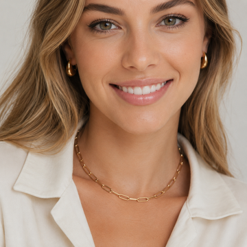 Mara – Collier clip doré