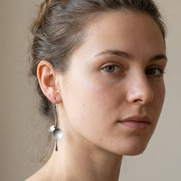 Alira – Boucles d'oreilles en feuille vintage en argent