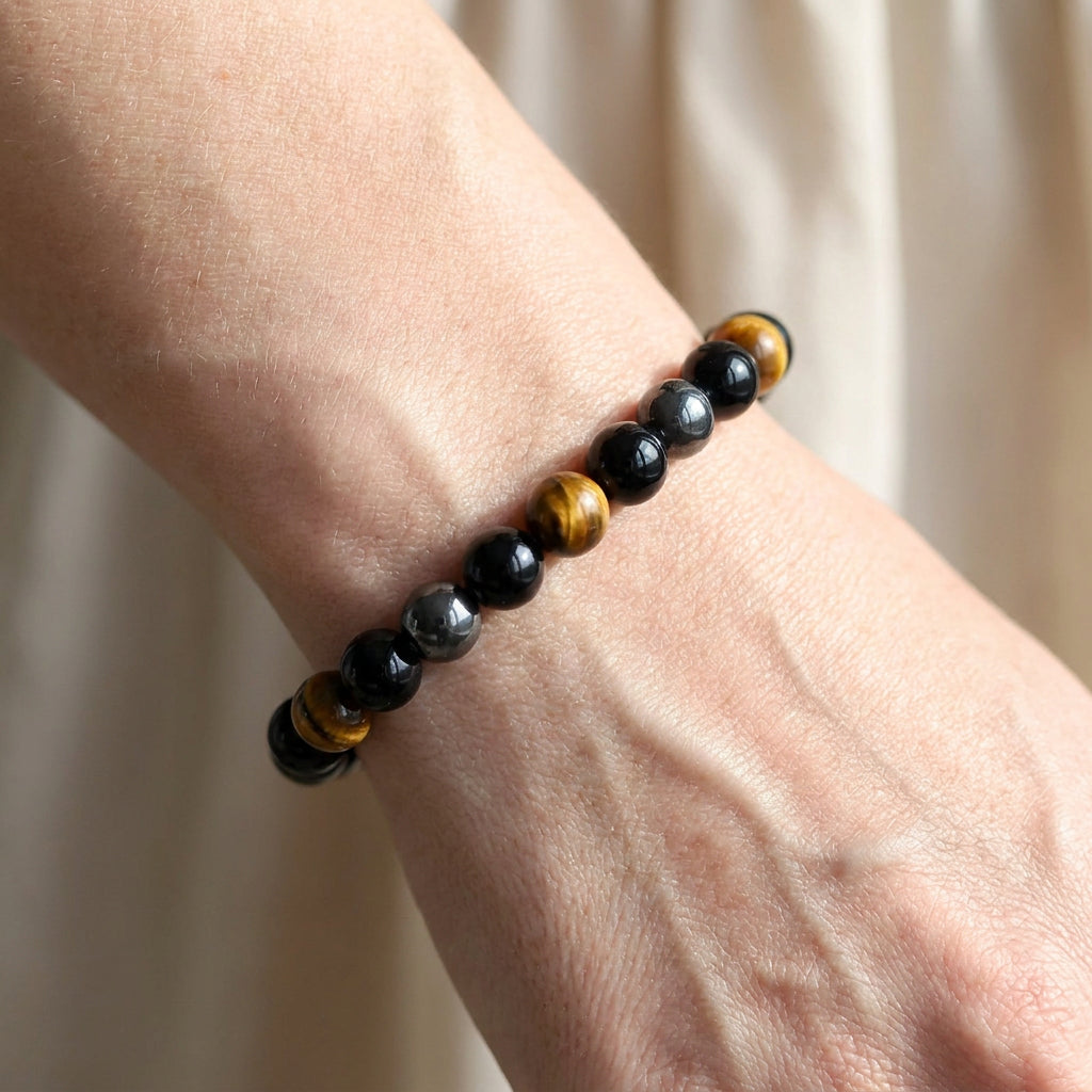 Kiarra – Bracelet de triple protection en pierres naturelles