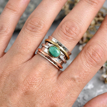 Maloi – Bague vintage en turquoise