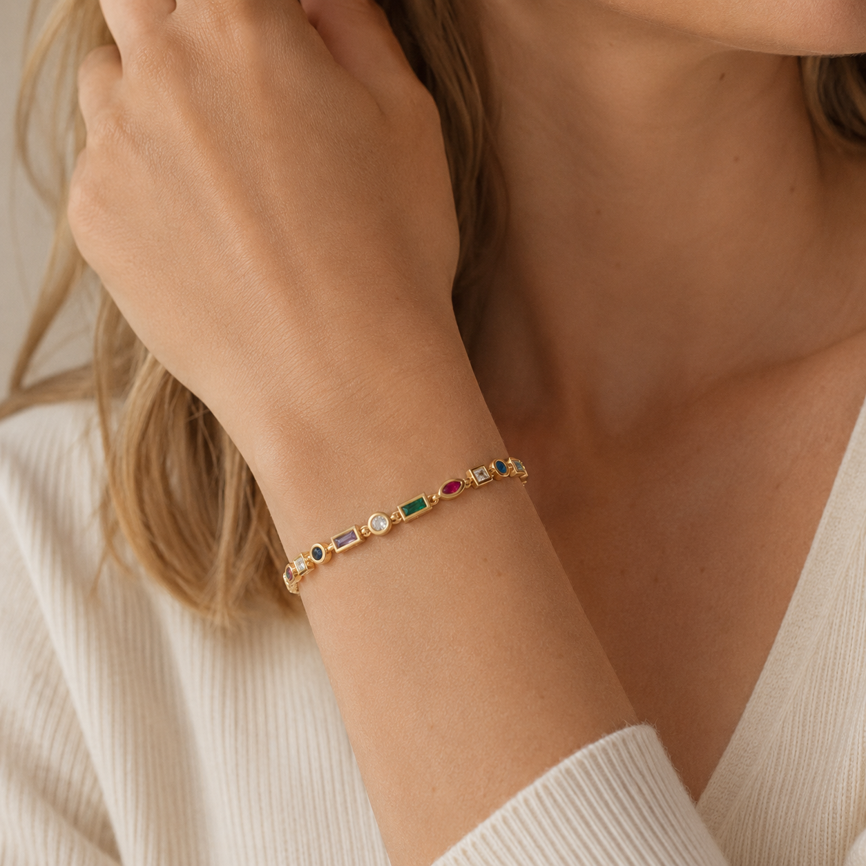 Nozomi – Bracelet coloré de cristaux