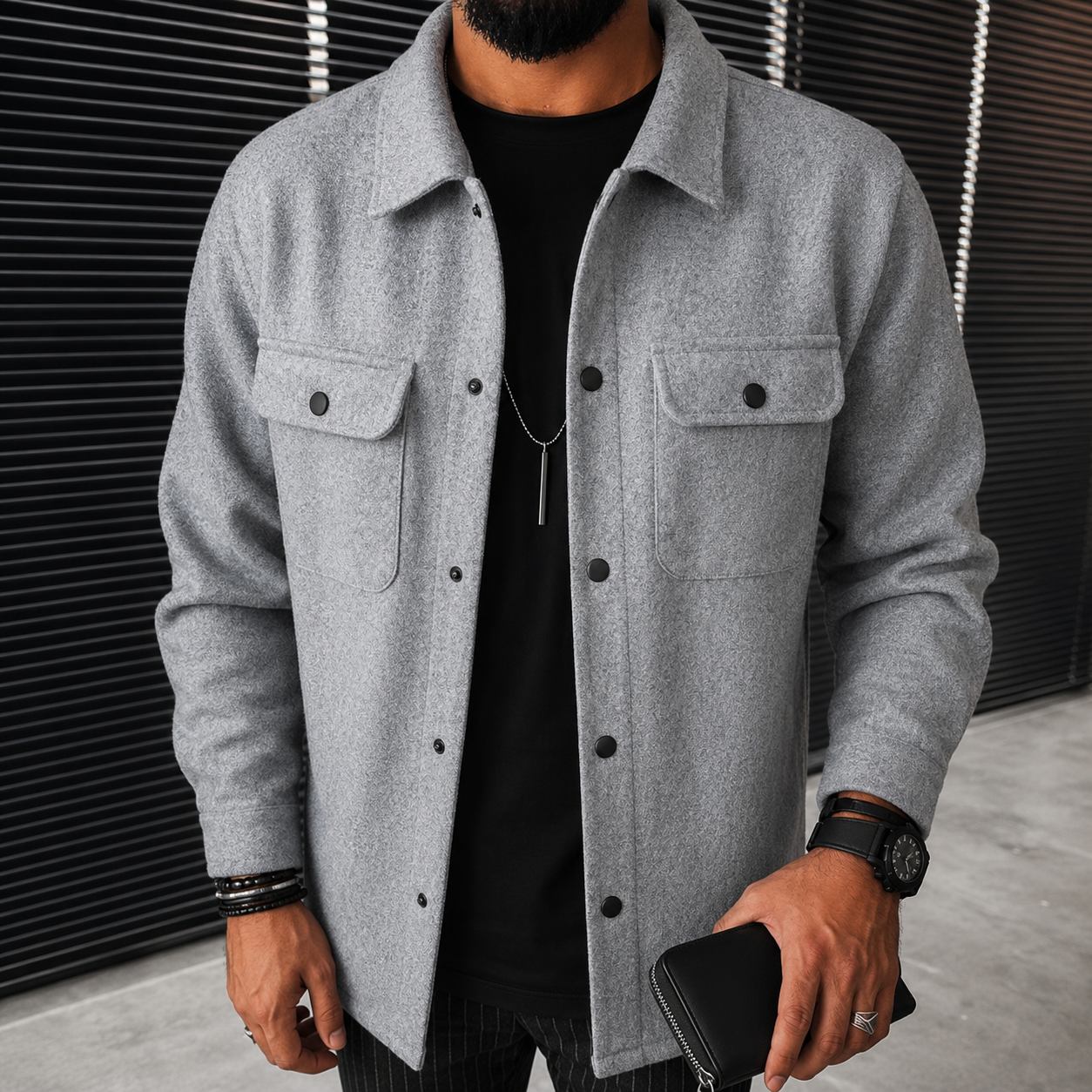 Finn - Surchemise décontractée pour hommes avec boutons
